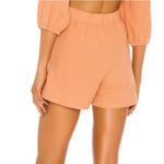 l*space L* Vista Peach High Waist Button Fly Shorts Boho‎ Light Academia Size Small Photo 4