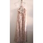 Lush Clothing Lush Halter Top Printed Open Back Maxi Dress Ash Mauve Small NEW Photo 3