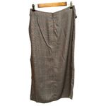 Rag and Bone  Amber Plaid Silk Skirt In Grey Size 4 Photo 4