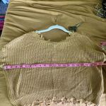 Moon and Madison rust sweater cropped raw hem size small Orange Photo 4