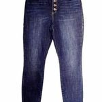 CAbi  Jeans Simone Highrise Skinny Button Fly Red Stripe Waistband Women’s Size 4 Photo 4