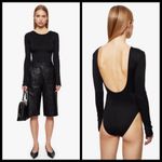 ANINE BING 💕💕 Lane Bodysuit ~ Ribbed Scoop Neck Black NWOT Photo 5