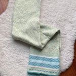 Light Green Blue Geometric Knit Soft Long Scarf Photo 0