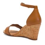 NWT J. MCLAUGHLIN Made Spain Leather Eavan Cork Wedge Sandals Ankle Strap Tan 11 Brown Photo 1