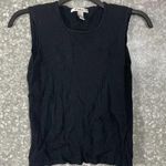 Carducci Black Ribbed Sleeveless Shell Top Photo 0