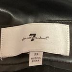 7 For All Mankind Black Faux Leather High Rise Flat Front Bootcut Pants Size 25 Photo 3