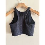Athleta Black On Black Animal Print Conscious Crop Tank Sport Bra Embossed XS Photo 1
