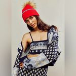 Free People  Intimately Falling For You Bralette Blue Motif Snowy‎ Combo Size XL Photo 1