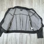 INC International Concepts Charcoal Leopard Print Denim Jacket M Black Size M Photo 4