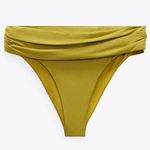 ZARA NWT Green Bikini Bottom High Rise Size Small Photo 0