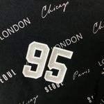 H&M  T Shirt Cities Place All Over Print AOP Graphic Tee Top Glitter Short Sleeve Photo 2