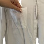 Divided white button down top pockets business casual comfortable long sleeved s Photo 2