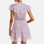 NEW Sabina Musayev Nogatin Fairy Prairie Lilac Mini Dress Size M Retail $380 Size M Photo 4