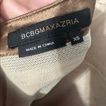 BCBGMAXAZRIA  Bronze‎ & Champagne Satin Bandage Cocktail Dress Photo 3