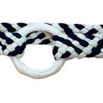 Johanna Ortiz Navy White stretchy braided belt Small Photo 0