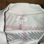 Colsie Plaid Cropped Crewneck Sweatshirt White Size M Photo 1