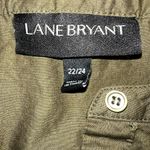 Lane Bryant  Olive Green Embroidered Button Front Tunic Top 22/24 Boho Style Photo 3