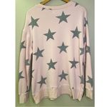 Sundry  Light Pink Gray Star Side Zip Crewneck Sweatshirt Sweater Photo 8