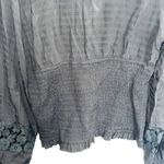 Prómesa Promesa Black Lace Long Sleeve Smocked Blouse Photo 8
