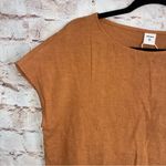 Lintico Cap Sleeve Linen Dress Size Medium NEW Orange Photo 2