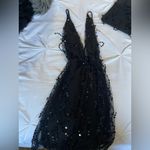 Black sequin mini dress Photo 3