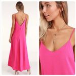 NWT Lulus Sweet‎ Surprise Bright Pink High Photo 2