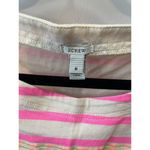 J.Crew Women's Top Stitchwork Striped Cream Pink Embroidered Elbow Sleeves Med. Photo 3