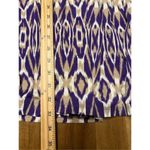 Ann Taylor  LOFT Sun Dress Size XS Purple Tan White Ikat Print Sleeveless Womens Photo 6