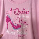 Fruit of the Loom NWOT women’s pink queen happy birthday celebration tshirt XL Photo 1