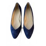 Talbots Women's Wedge Shoes Size 9.5M Leather Suede Blue Preppy City Slip On Photo 4