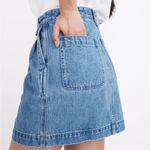 Madewell NWT  Denim Pleated Mini Skirt in Upton Wash size 32 Photo 2