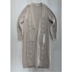 ZARA wool loose knit long sleeve duster cardigan sweater warm cozy weekend S Photo 3