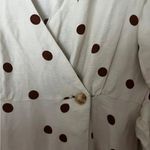 Moon River  linen blend polka dot midi wrap dress SIZE MEDIUM Photo 7