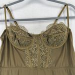 Urban Outfitters  green Lace Corset slip‎ Dress y2k Spaghetti Strap Mini Party L Photo 1