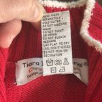Tiara International VTG Tiara Size XL Red Christmas Zip Up Sweater Cardigan Snowmen PERFECT! Photo 7