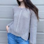 Aerie Wool Blend Cable Knit Crewneck Sweater Size Medium Photo 1