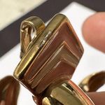 Trifari Signed  Enamel Hoop Clip On Earrings Gold Tone Photo 9