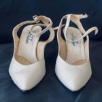 Vintage Jazz Slingback Heels White Size 8 Photo 1