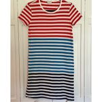J.Crew blue red white striped tshirt dress xs Blue Photo 8