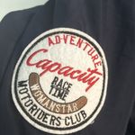 Coca Bella Moto‎ Racing Bomber Jacket – Navy Satin Patch Streetwear Y2K Style Blue Size 4 Photo 4