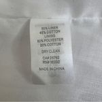 Vintage Dalia White Open Front Linen Blend Lined Jacket w/Lower Waist Po… Size M Photo 8