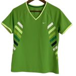 Nike Women’s Performance V-neck Lime Green Athletic Shirt Size Medium Photo 0