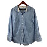 D&Co. Womens Striped Button Photo 0