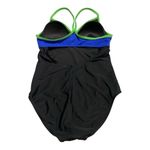 Catalina  One Piece Black Blue Racerback Colorblock Swimsuit size L ( 12-14 ) Photo 3