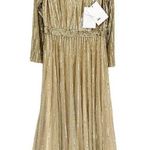 Mac Duggal 4977 Gold Sequin Beaded Illusion Sleeve Gown 4 NWT Photo 1