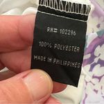 Connected Apparel CONNECTED floral dress size 8 white purple lined pleated padded bust zipper Photo 10