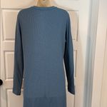Peruvian Connection  Waffle Henley Maxi Dress Steel Blue Casual Size Large Photo 4