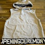 Opening Ceremony Open Ceremony OC Hooded Vest Boxy Logo Elastic Gray Sweater S Oversized Sporty Photo 6