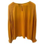 a.n.a . Size XL golden yellow long sleeve dress shirt gathered sleeves Photo 1
