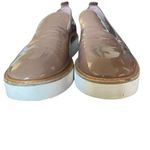 Vince  Patent Leather Platform Slip On Loafer Shoes Taupe Antique Rose size 8.5 Photo 3